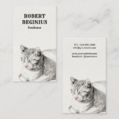 Carte De Visite Chat Kitten Cute Vintage (Devant / Derrière)