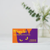 Carte De Visite Chat Kitty Halloween Effrayant (Debout devant)