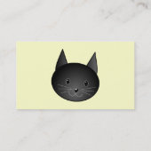 Carte De Visite Chat. Kitty. noir adorable (Dos)