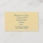 Carte De Visite Chat Kitty souriant bleu (Dos)