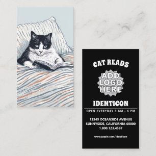 Carte De Visite chat lisant