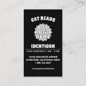 Carte De Visite chat lisant (Dos)