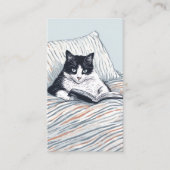 Carte De Visite chat lisant (Devant)