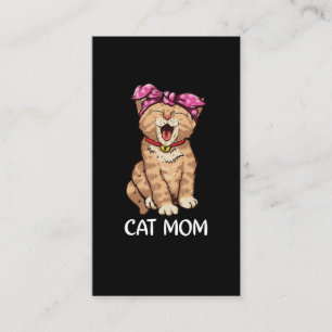 Carte De Visite Chat Maman Bandana Cute Kitten Lover