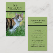 Carte De Visite Chat marron et blanc (Devant / Derrière)