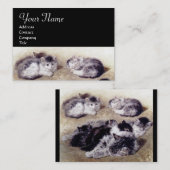 CARTE DE VISITE CHAT MÈRE AVEC CUISINE (Devant / Derrière)