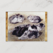 Carte De Visite CHAT MÈRE AVEC CUISINE Monogramme de parchemin (Dos)