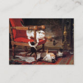 CARTE DE VISITE CHAT MÈRE JOUER AVEC CUISINE (Dos)