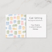 Carte De Visite Chat Mignon Assis (Devant)