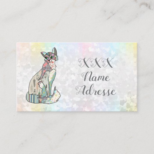 Carte De Visite Chat modèle (Devant)