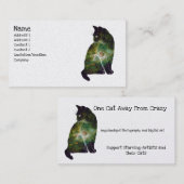 Carte De Visite Chat Nebula de l'espace magique (Devant / Derrière)