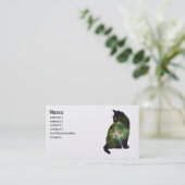 Carte De Visite Chat Nebula de l'espace magique (Debout devant)
