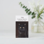 Carte De Visite Chat noir (Debout devant)