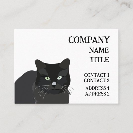 Carte De Visite Chat noir (Devant)