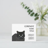Carte De Visite Chat noir (Debout devant)