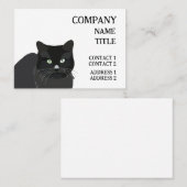 Carte De Visite Chat noir (Devant / Derrière)