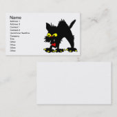 Carte De Visite Chat noir (Devant / Derrière)