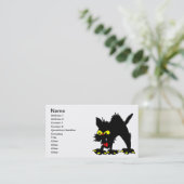Carte De Visite Chat noir (Debout devant)