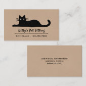 Carte De Visite Chat noir (Devant / Derrière)