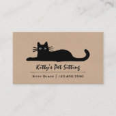 Carte De Visite Chat noir (Devant)