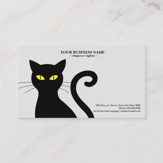 Carte De Visite chat noir 843 (Dos)
