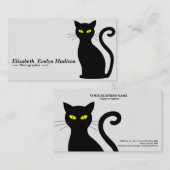 Carte De Visite chat noir 843 (Devant / Derrière)