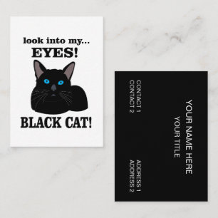 Carte De Visite Chat noir Animaux Services pour animaux de compagn