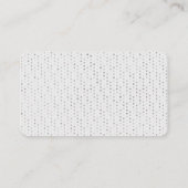 Carte De Visite Chat noir avec Dandelion sur des points gris (Dos)