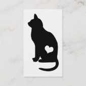 Carte De Visite Chat noir d'affaires (Dos)