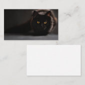 Carte De Visite Chat noir de vagabondage (Devant / Derrière)