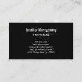 Carte De Visite Chat noir devant une Pleine lune magique (Dos)