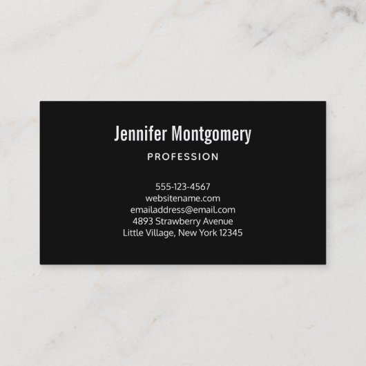 Carte De Visite Chat noir devant une Pleine lune magique (Dos)