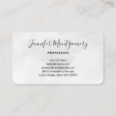 Carte De Visite Chat noir devant une Pleine lune magique (Dos)