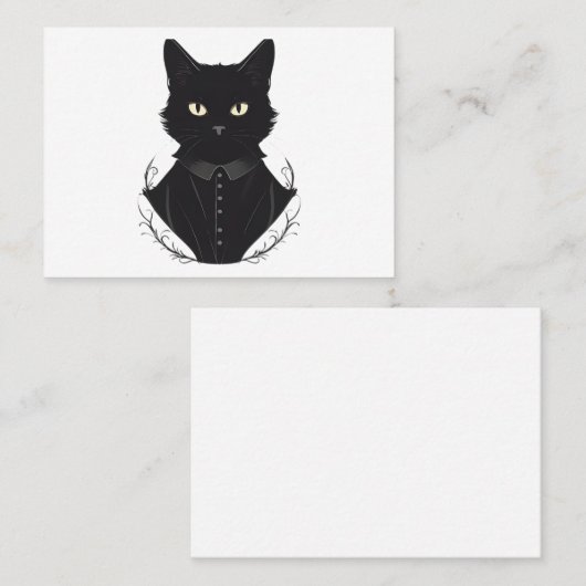 Carte De Visite Chat noir enchanté de Salem (Devant / Derrière)