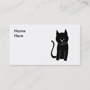 Carte De Visite Chat noir mignon