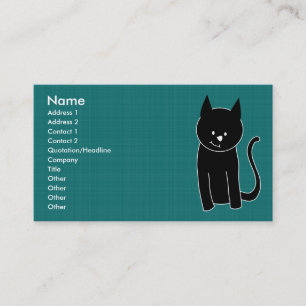 Carte De Visite Chat noir mignon