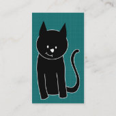 Carte De Visite Chat noir mignon (Dos)