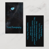 Carte De Visite Chat noir observé par bleu de BLUB (Devant / Derrière)