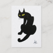 Carte De Visite CHAT NOIR, Papier perle blanche (Dos)