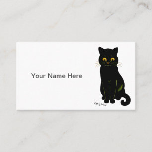 Carte De Visite Chat noir personnalisable