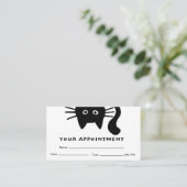 Carte De Visite Chat noir Soins aux animaux de compagnie Rappel dr (Debout devant)