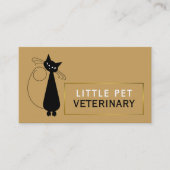 Carte De Visite Chat noir, Vétérinaire, Service vétérinaire (Devant)
