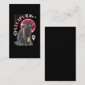 Carte De Visite Chat Occulte Kitten Gothique Animal Satan (Devant / Derrière)