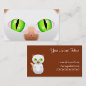 Carte De Visite Chat pelucheux (Devant / Derrière)