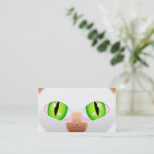 Carte De Visite Chat pelucheux (Debout devant)