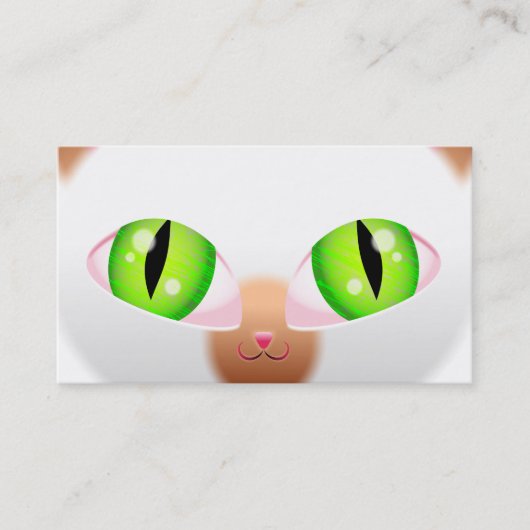 Carte De Visite Chat pelucheux (Devant)