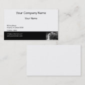 Carte De Visite Chat persan gris à la frontière noire (Devant / Derrière)