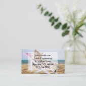 Carte De Visite Chat reposant sur une chaise longue (Debout devant)