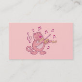 Carte De Visite Chat rose avec Violon (Dos)