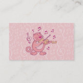 Carte De Visite Chat rose avec Violon (Dos)